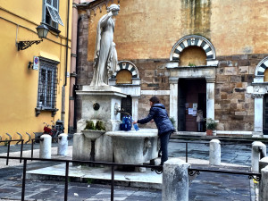 Pure water still flows from the fountain in Lucca copy