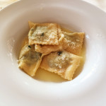 Cooking with the chef at Renaissance Tuscany- our group made this spinach ravioli copy
